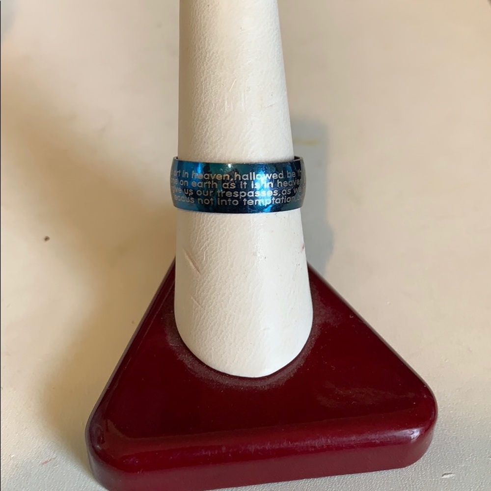 Blue band with Lord’s Prayer